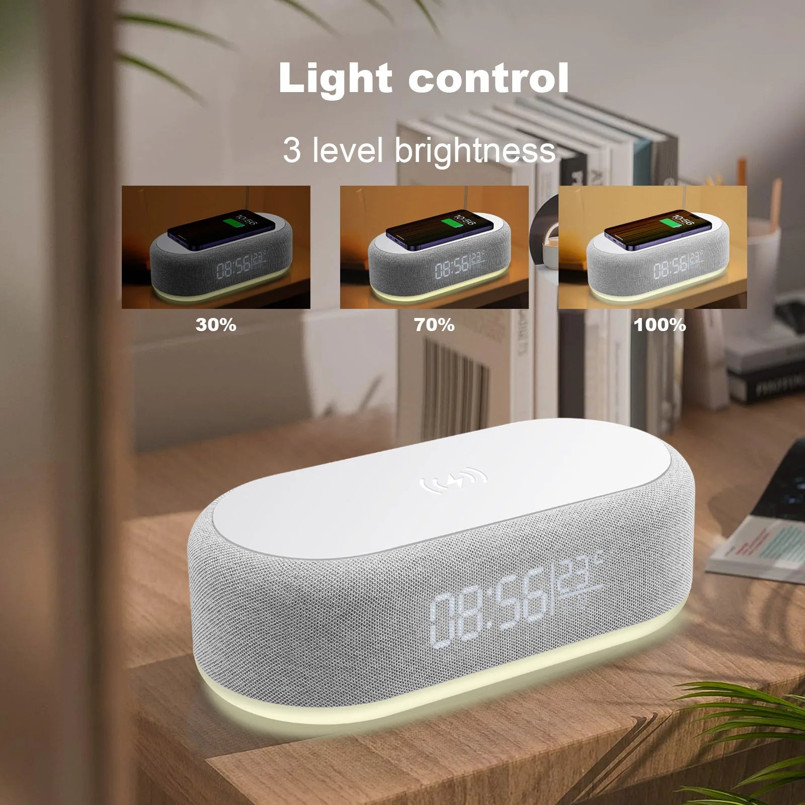 Fast Wireless Charger Alarm Clock