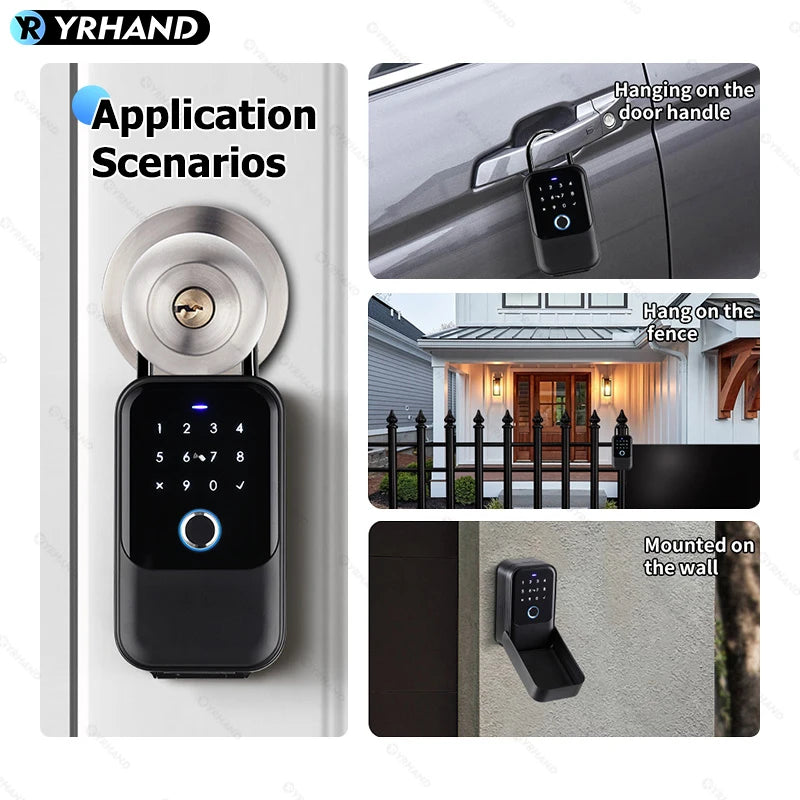 Smart Bluetooth Lock Box - Wireless Electronic Key Safe with App Control & Digital Code for Home Security