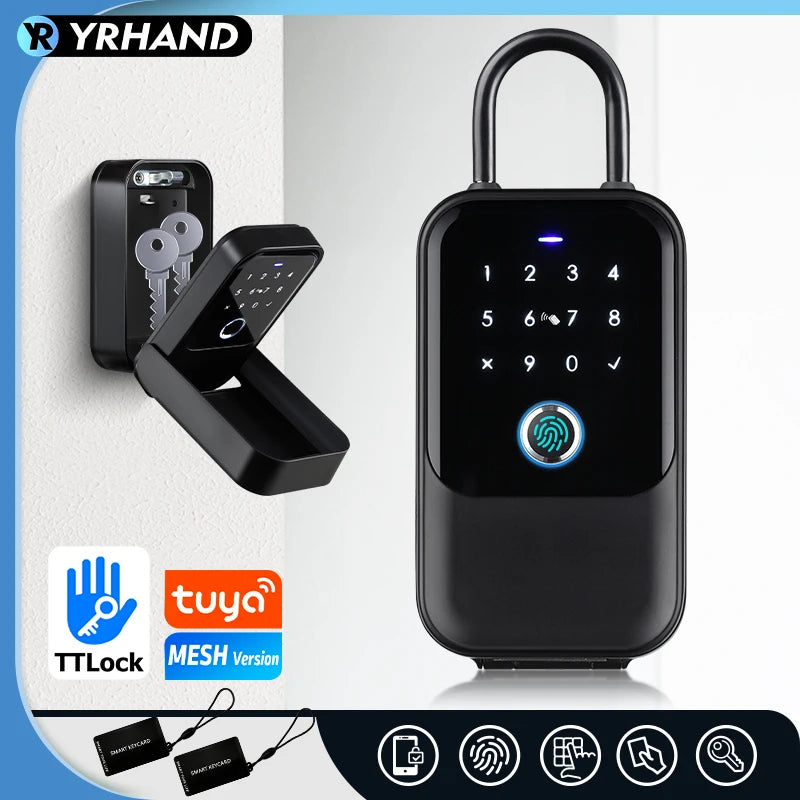 Smart Bluetooth Lock Box - Wireless Electronic Key Safe with App Control & Digital Code for Home Security