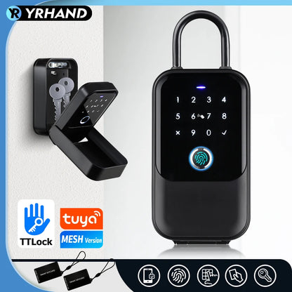 Smart Bluetooth Lock Box - Wireless Electronic Key Safe with App Control & Digital Code for Home Security