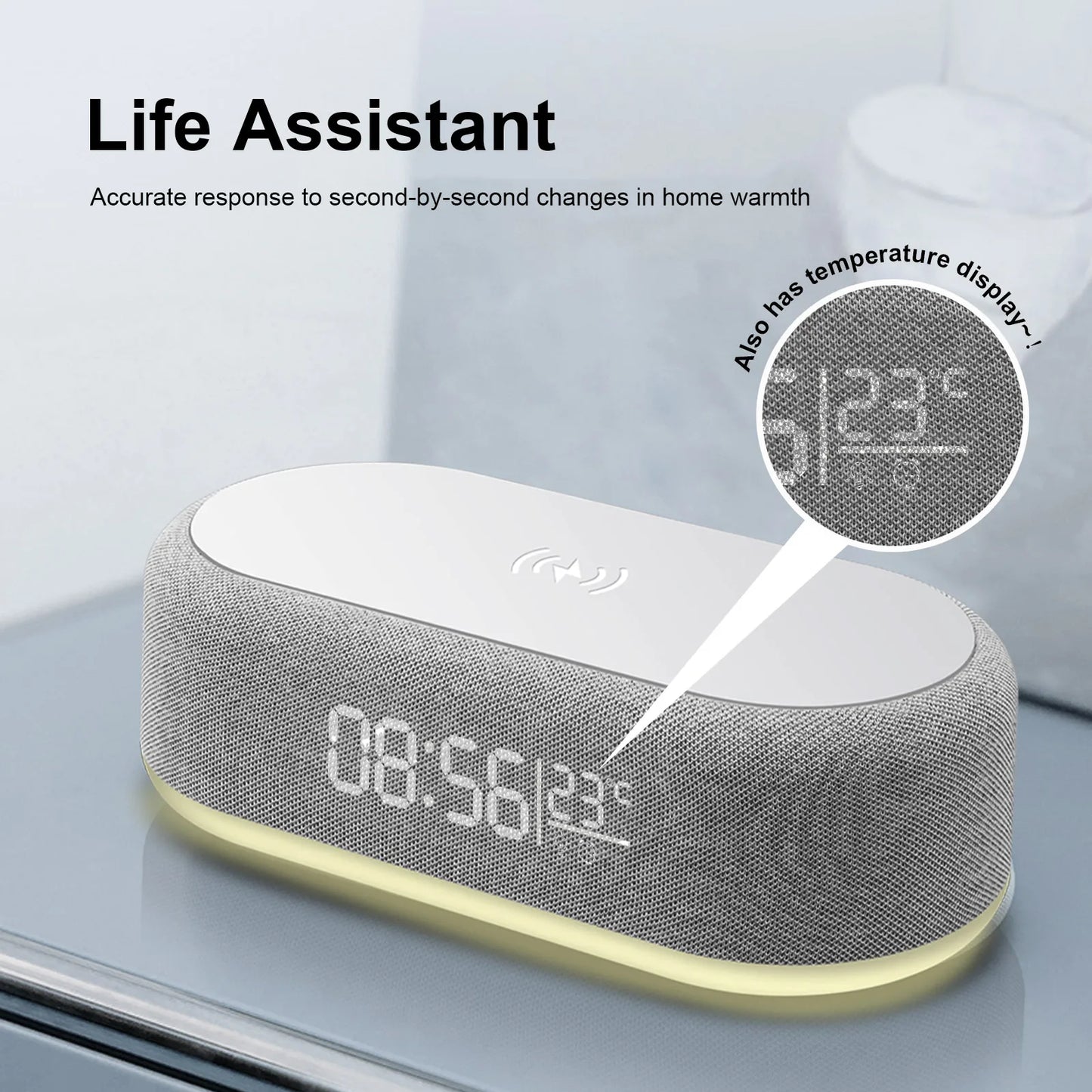Fast Wireless Charger Alarm Clock